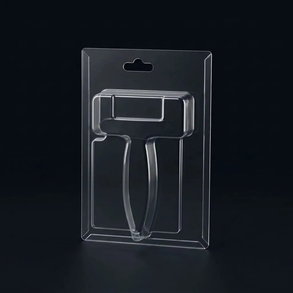 Sliding blister clip pack transparent — Scafa Thermoforming